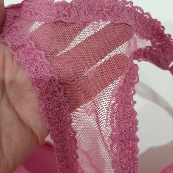 Victoria secret sheer mesh lace racerback coquette romantic fairycore hearts br - Picture 7 of 16